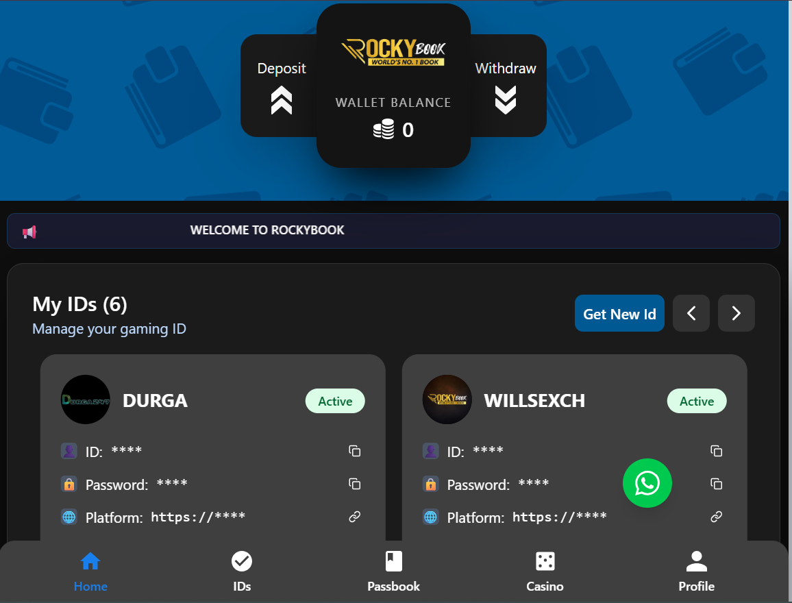 Rockybook - Official Betting Exchange India